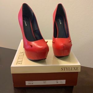Styluxe Red EVIL-08 Heels